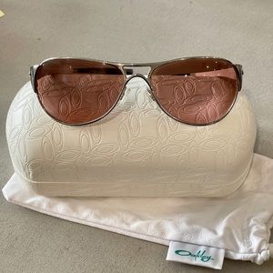 Oakley Restless White Leather Aviators with Pink Gradient Lenses - Pair #2